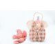 Bolsita forma "Vestidito" con pinza bebé rosa y caramelos