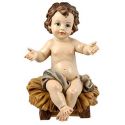  Figura Niño Jesús Sentado en Cuna - 23cm - Resina alta calidad pintada a mano