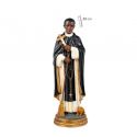 Figura San Martin de Porres, Fray Escoba ,con peana - 30cm - Resina alta calidad pintada a mano